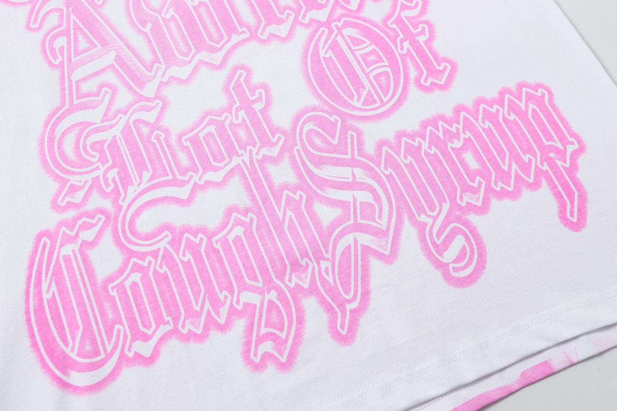 THAT'S A AWFUL LOT OF COUGH SYRUP Angel Gothic Text Graphic T-Shirt ¡ª detail