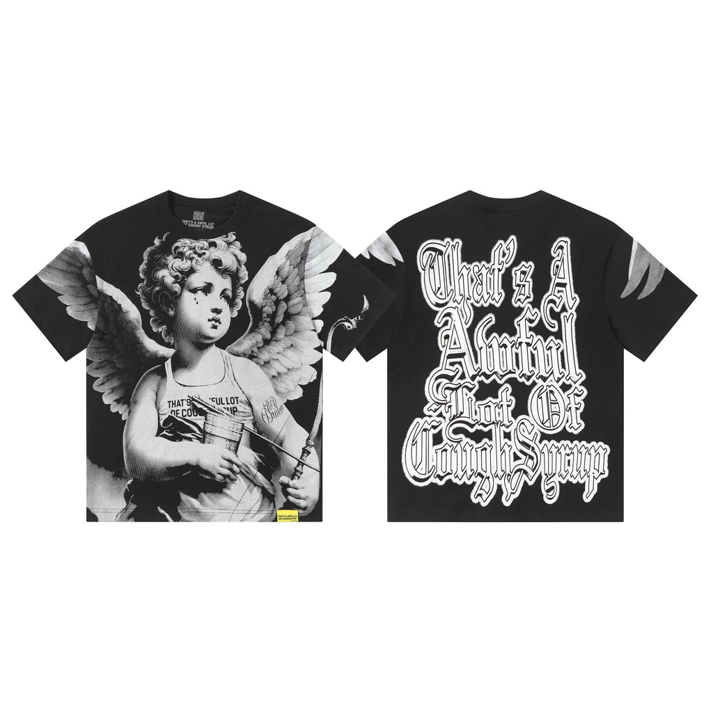 THAT'S A AWFUL LOT OF COUGH SYRUP Angel Gothic Text Graphic T-Shirt ¡ª hero