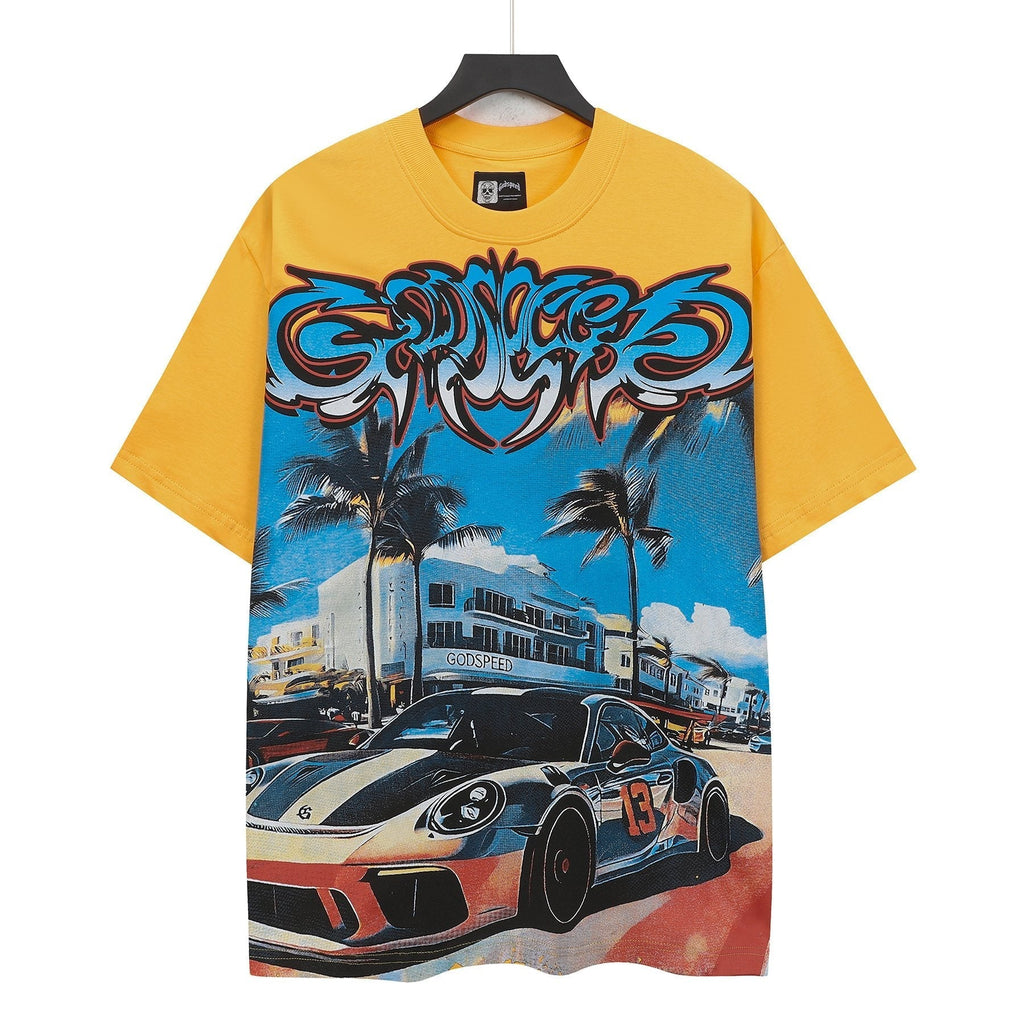 Godspeed Eye Sun Car Palm Graphic T-Shirt ¡ª hero
