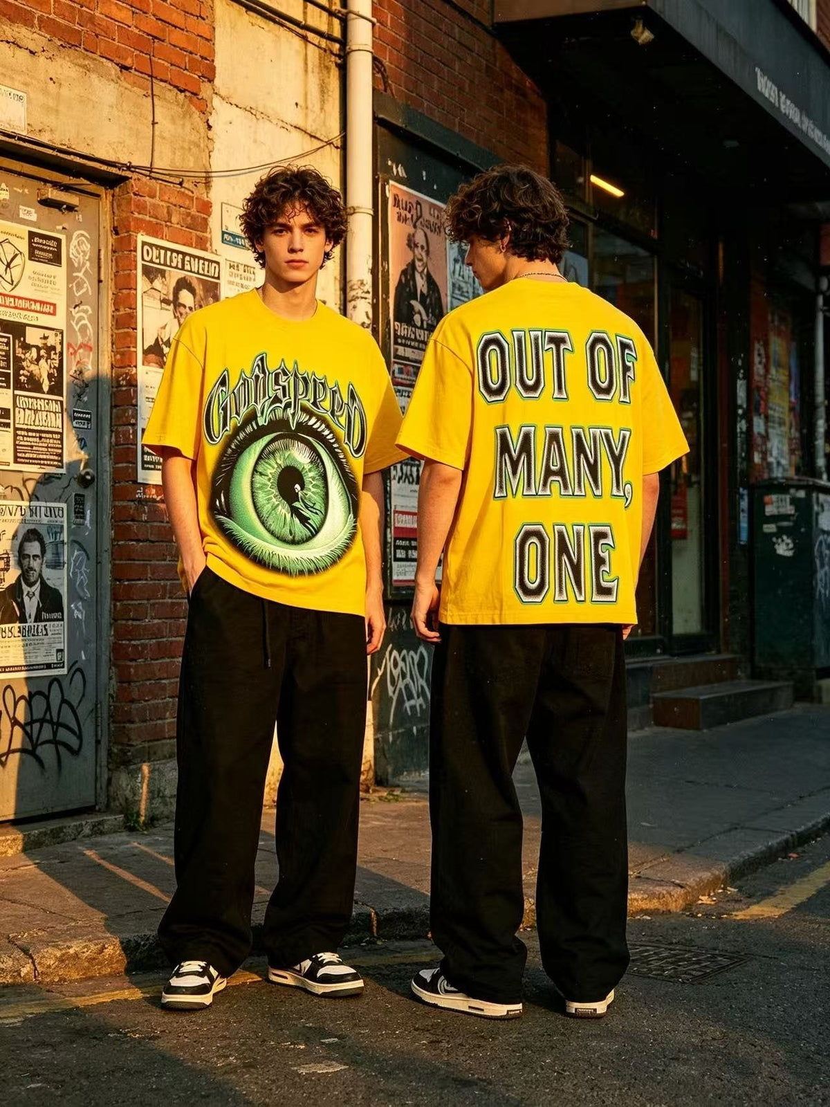 Godspeed Out of Many One Eye Graphic T-Shirt ¡ª context