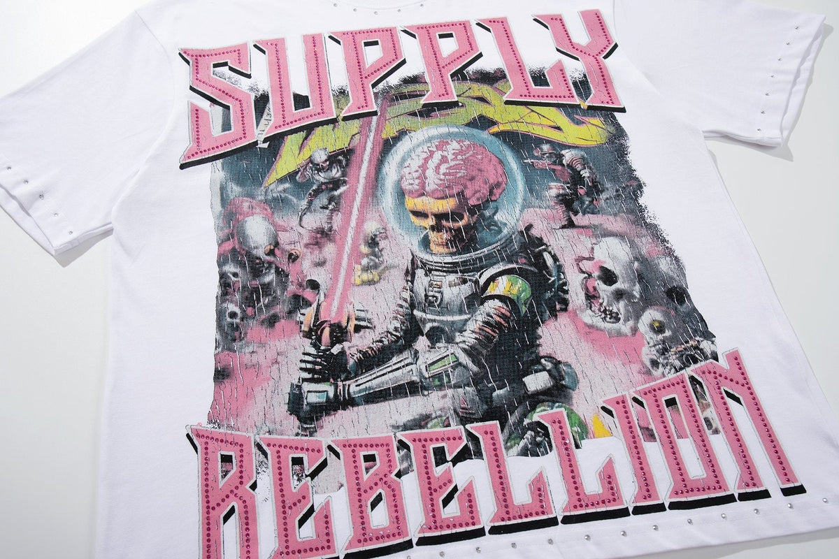 SUPPLY TEE Rebellion Astronaut Graphic T-Shirt ¡ª front
