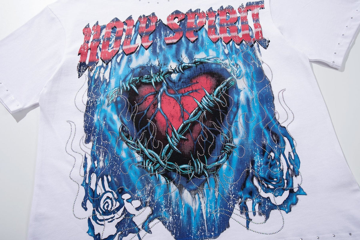 SUPPLY TEE Holy Spirit Rhinestone Graphic T-Shirt ¡ª detail
