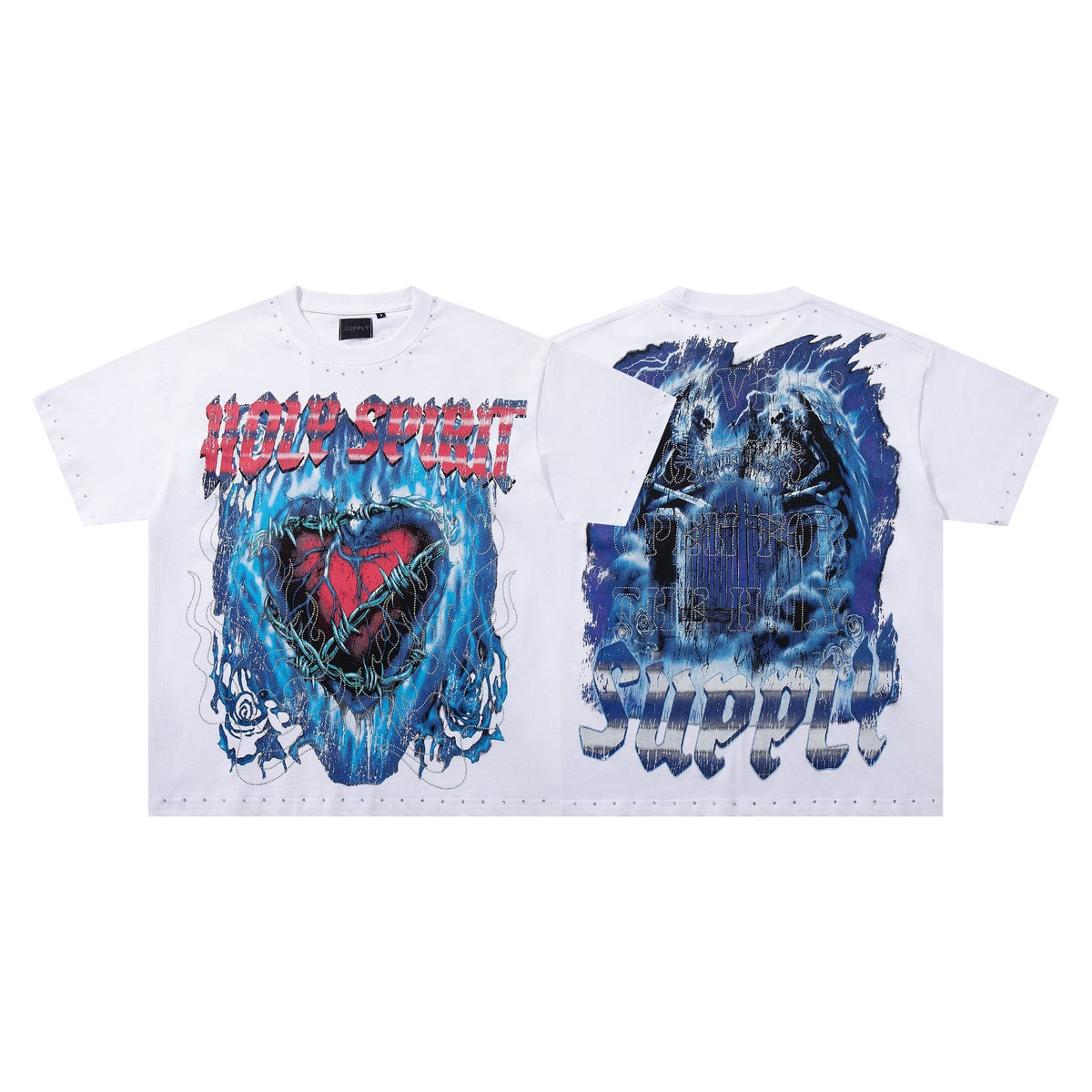 SUPPLY TEE Holy Spirit Rhinestone Graphic T-Shirt ¡ª hero