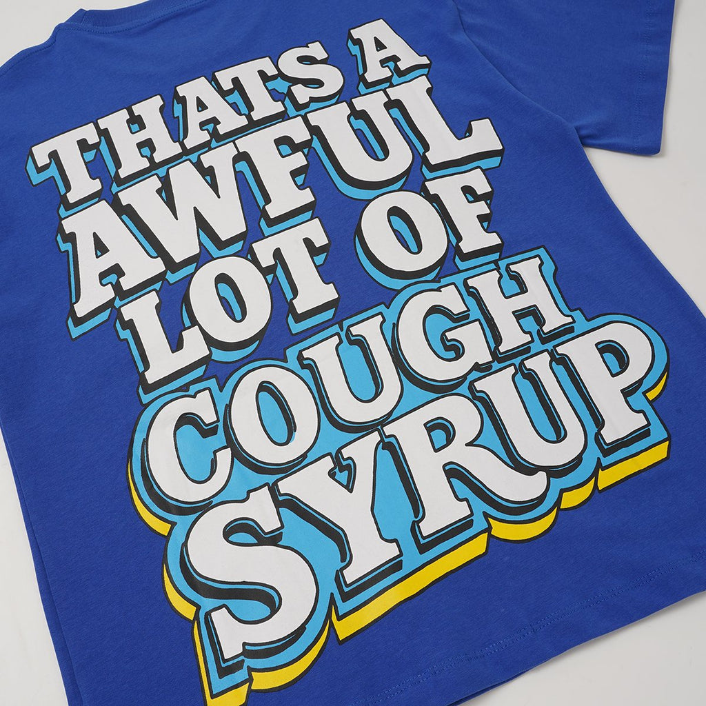 THAT'S A AWFUL LOT OF COUGH SYRUP Cartoon Graphic T-Shirt ¡ª detail