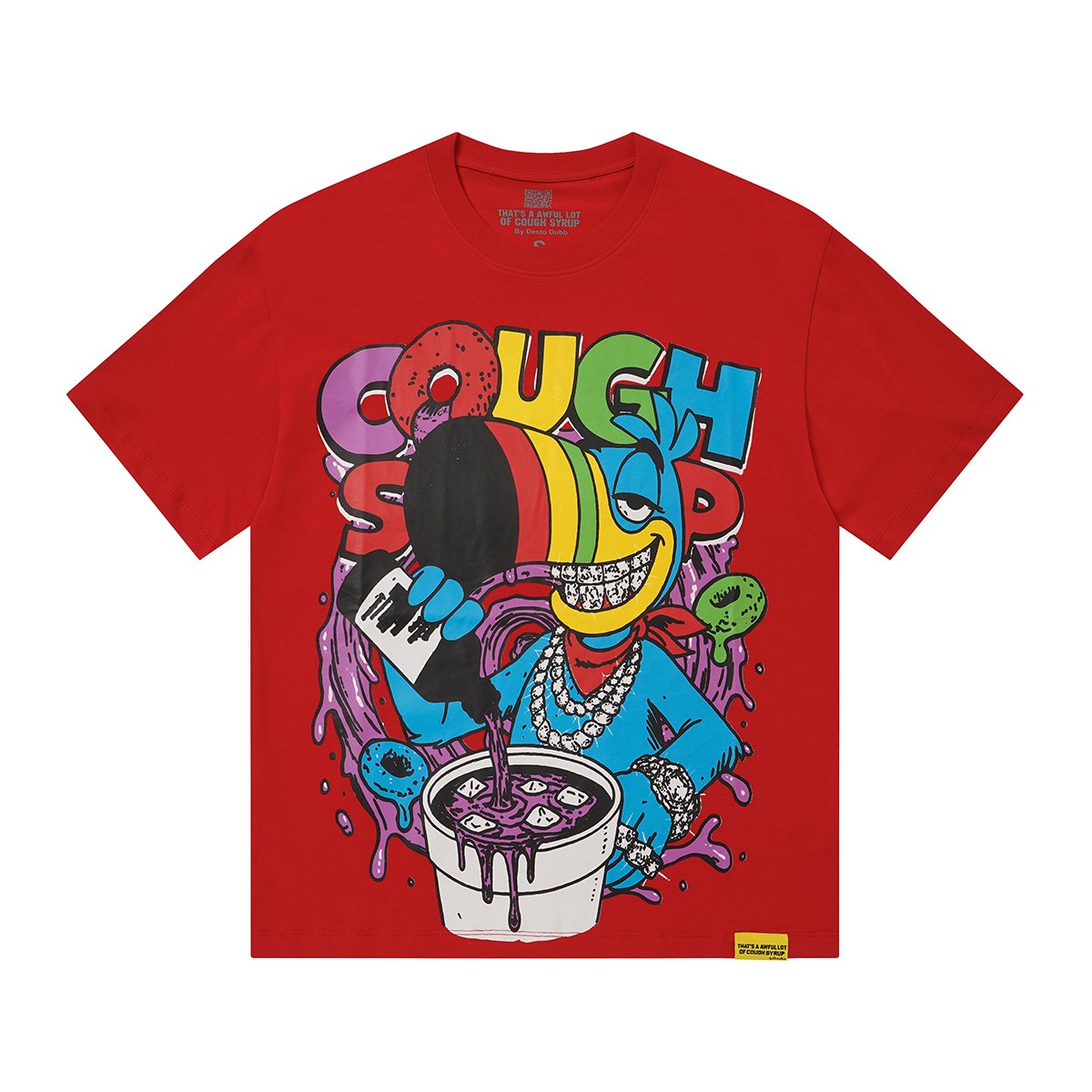 THAT'S A AWFUL LOT OF COUGH SYRUP Cartoon Graphic T-Shirt ¡ª hero
