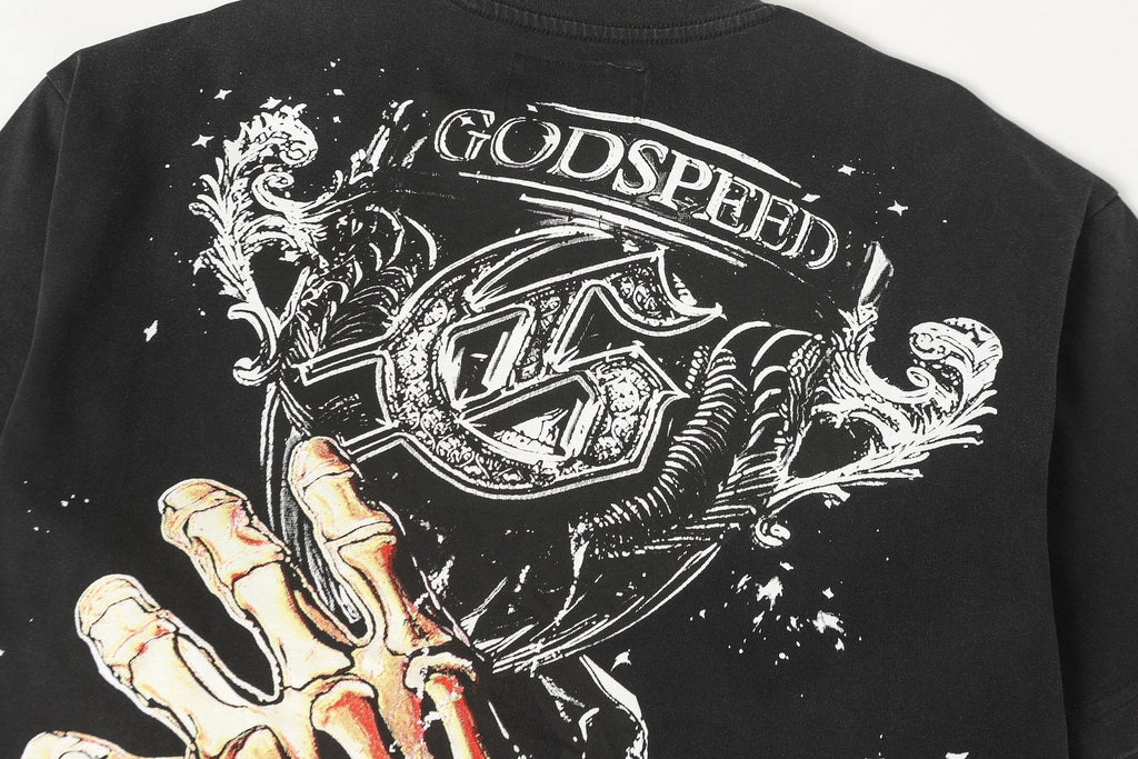 Godspeed Racing Skull Graphic T-Shirt ¡ª detail