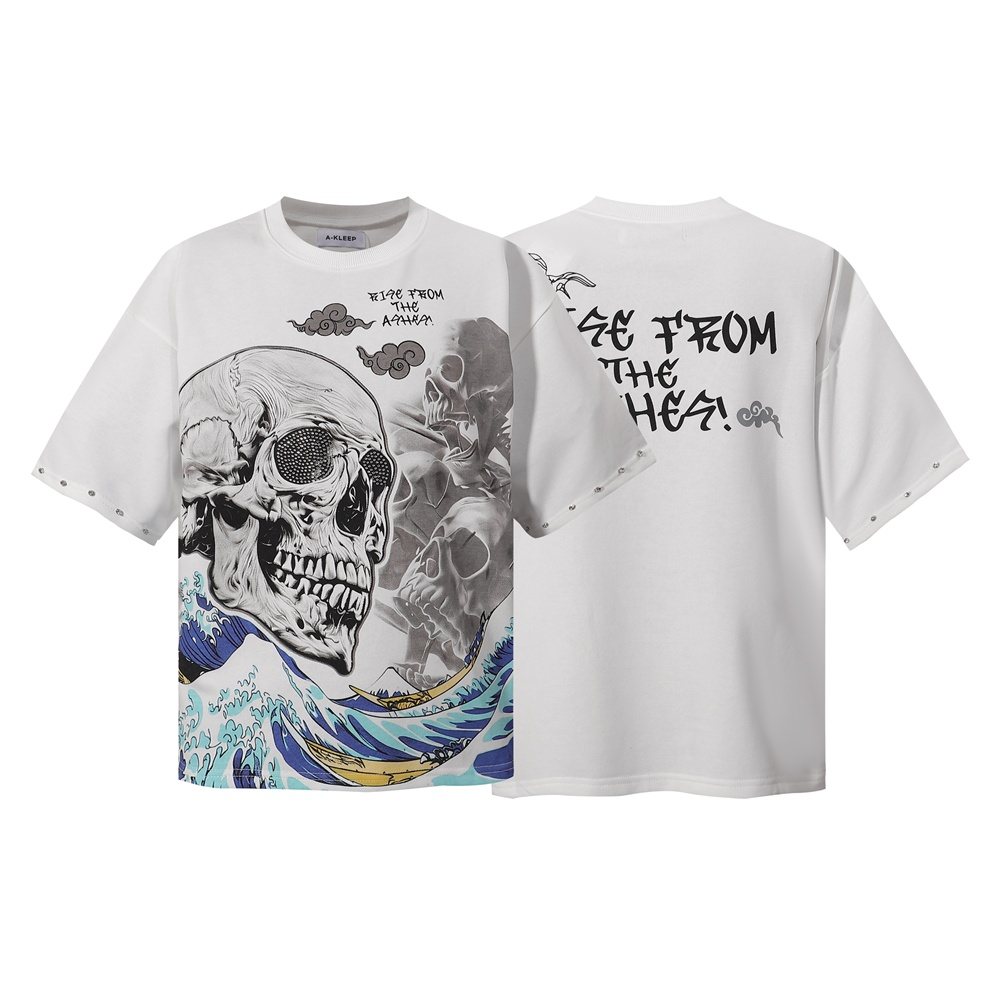 KLEEP 2005 Rise From the Ashes Skull Graphic T-Shirt ¡ª hero