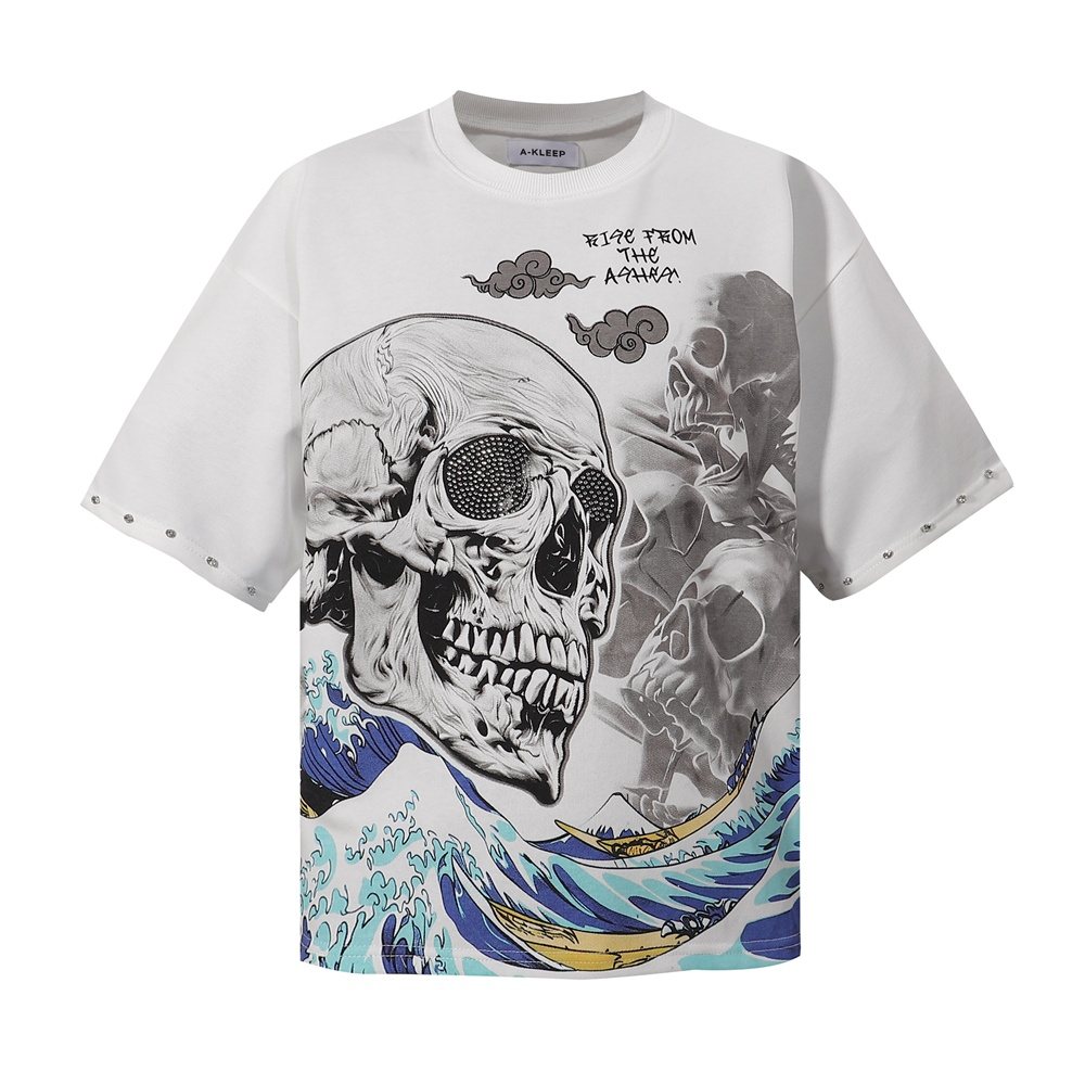 KLEEP 2005 Rise From the Ashes Skull Graphic T-Shirt ¡ª front