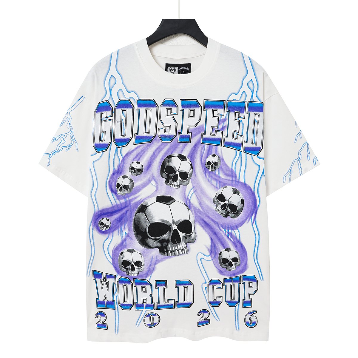 Godspeed World Cup 2026 Skull Soccer Graphic T-Shirt ¡ª hero