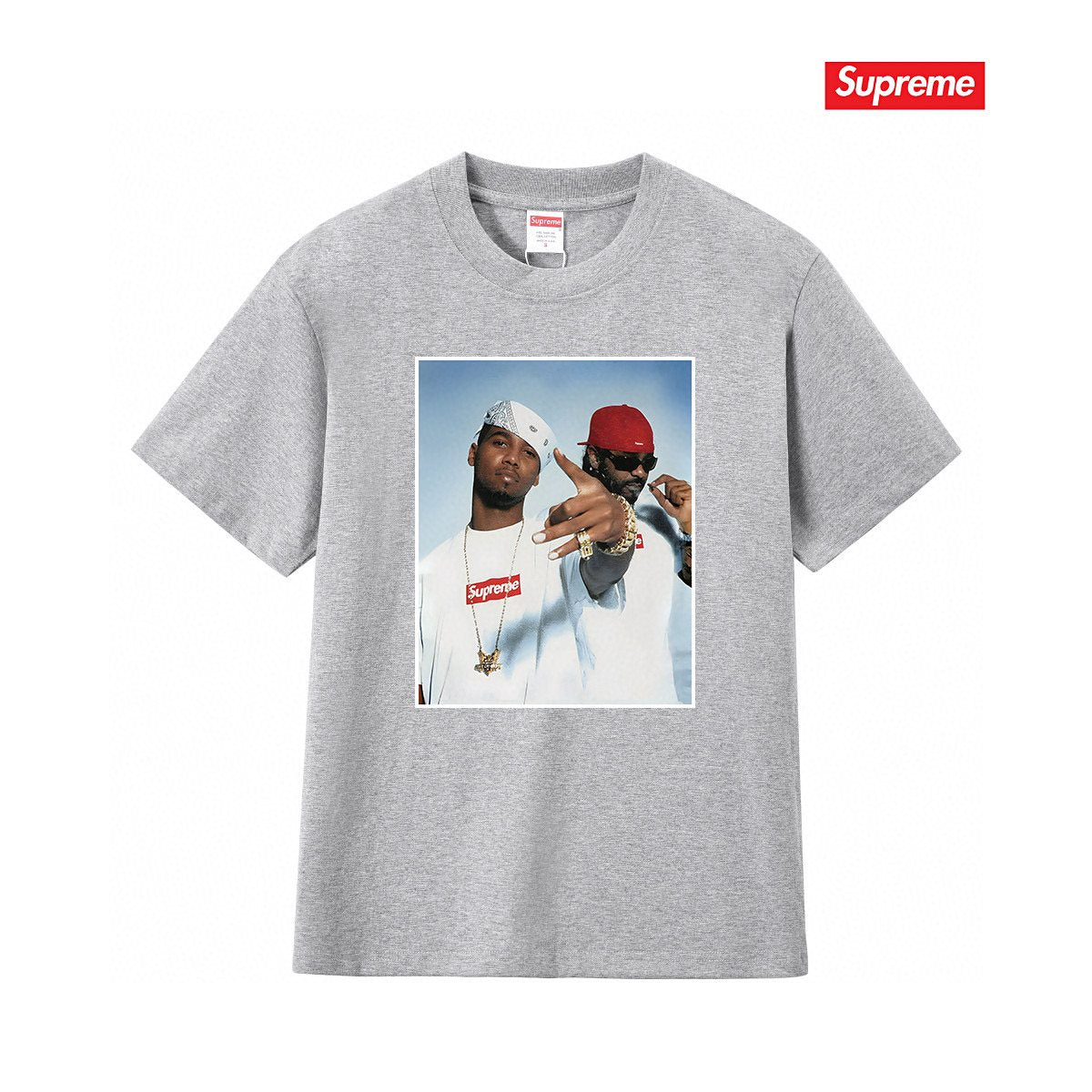 Supreme Two-Person Photo Graphic T-Shirt ¡ª front