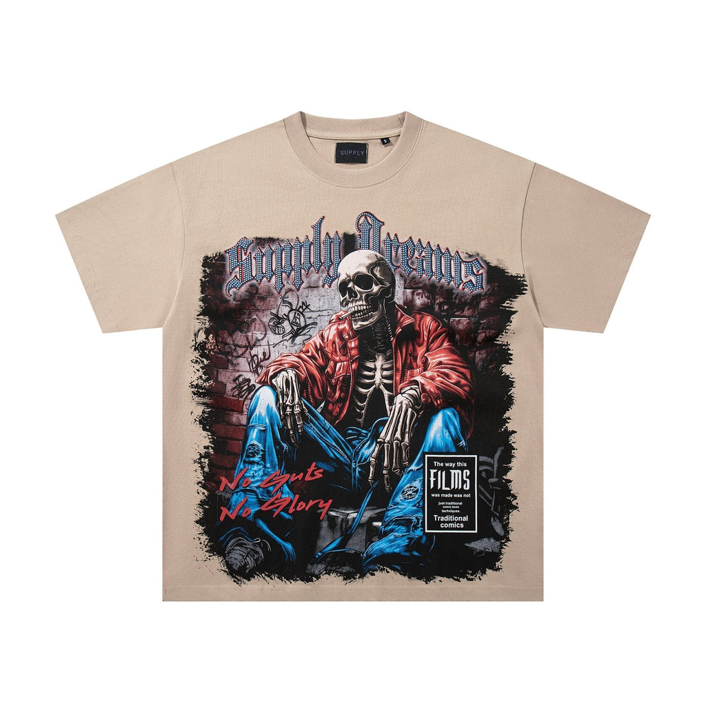 SUPPLY TEE Skeleton Graphic Short-Sleeve T-Shirt ¡ª front