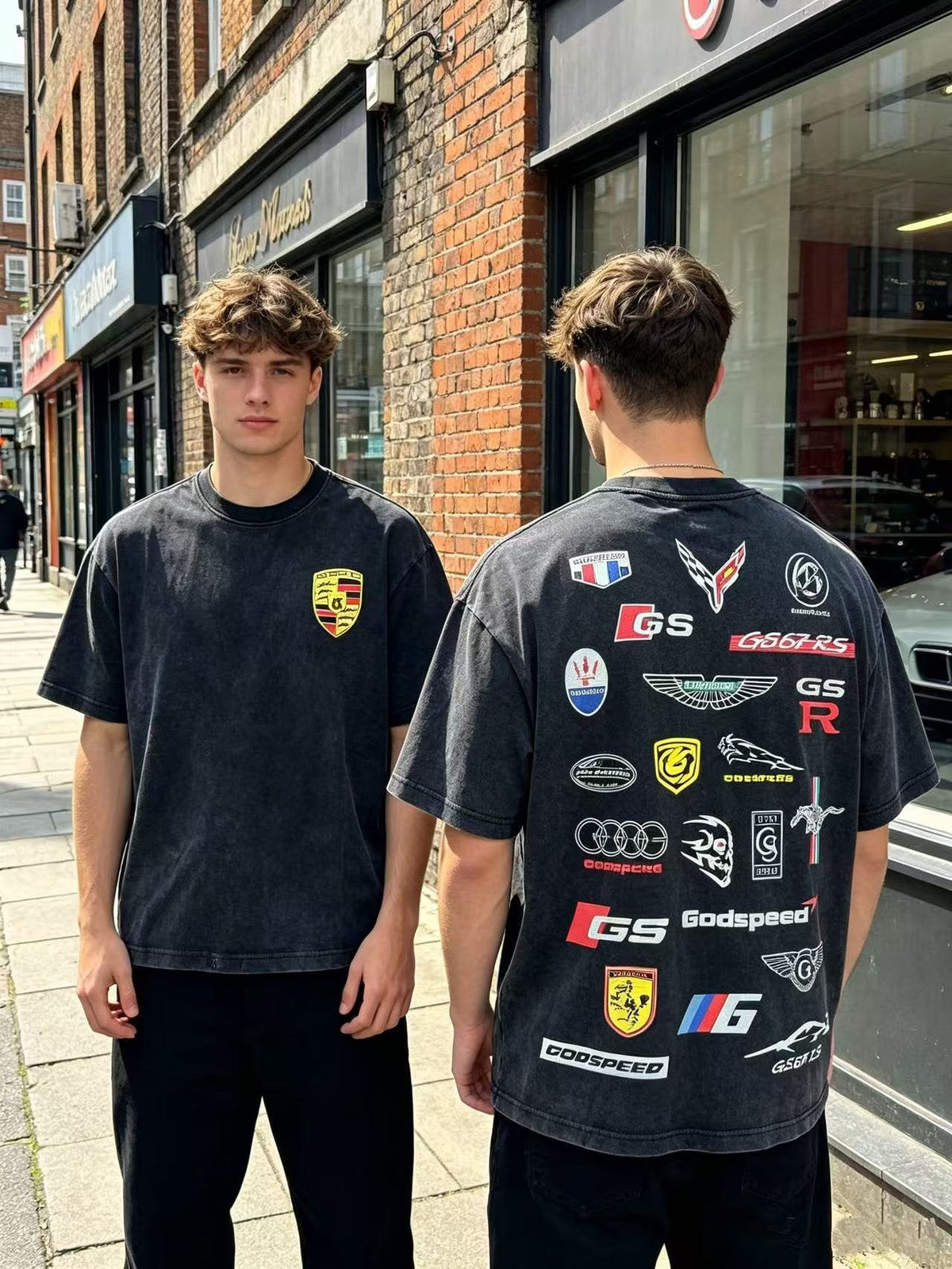Godspeed Motorsport Collage Graphic T-Shirt ¡ª hero