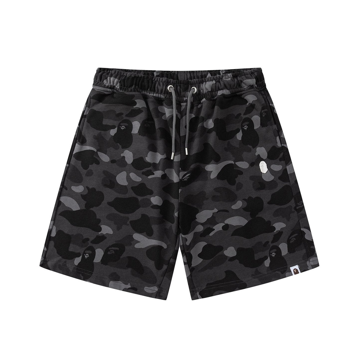 BAPE Camouflage Ape-Head Graphic Shorts ¡ª front