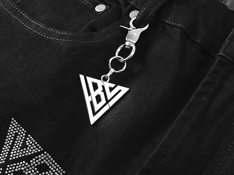 VALABASAS Rhinestone Triangle Jeans ¡ª detail