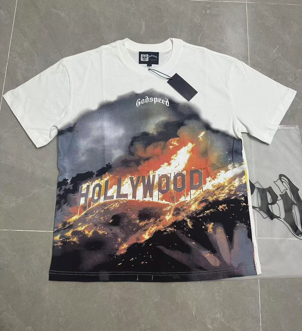 Godspeed Hollywood Fire Graphic T-Shirt ¡ª front
