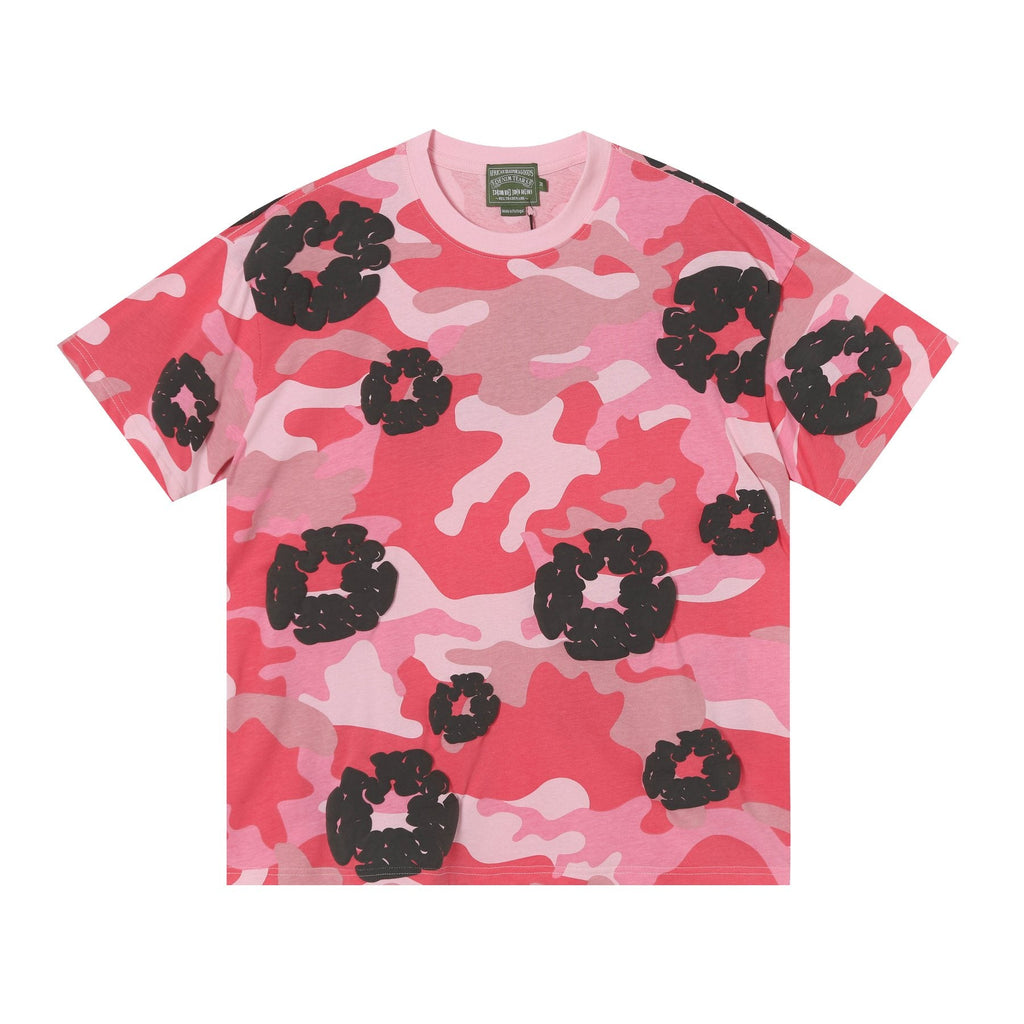 DENIM TEARS Floral Camo T-Shirt & Shorts Set ¡ª front
