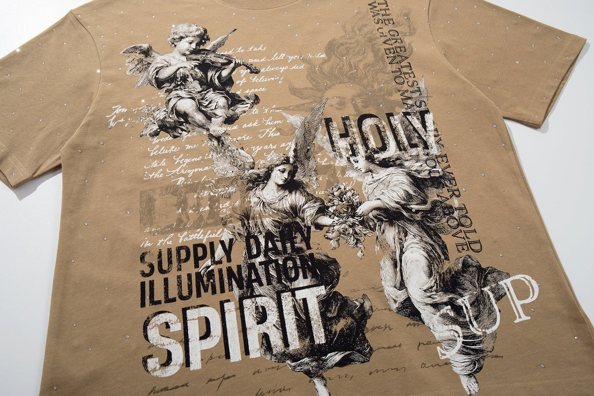 SUPPLY TEE Spirit Angel Embellished Graphic T-Shirt ¡ª front