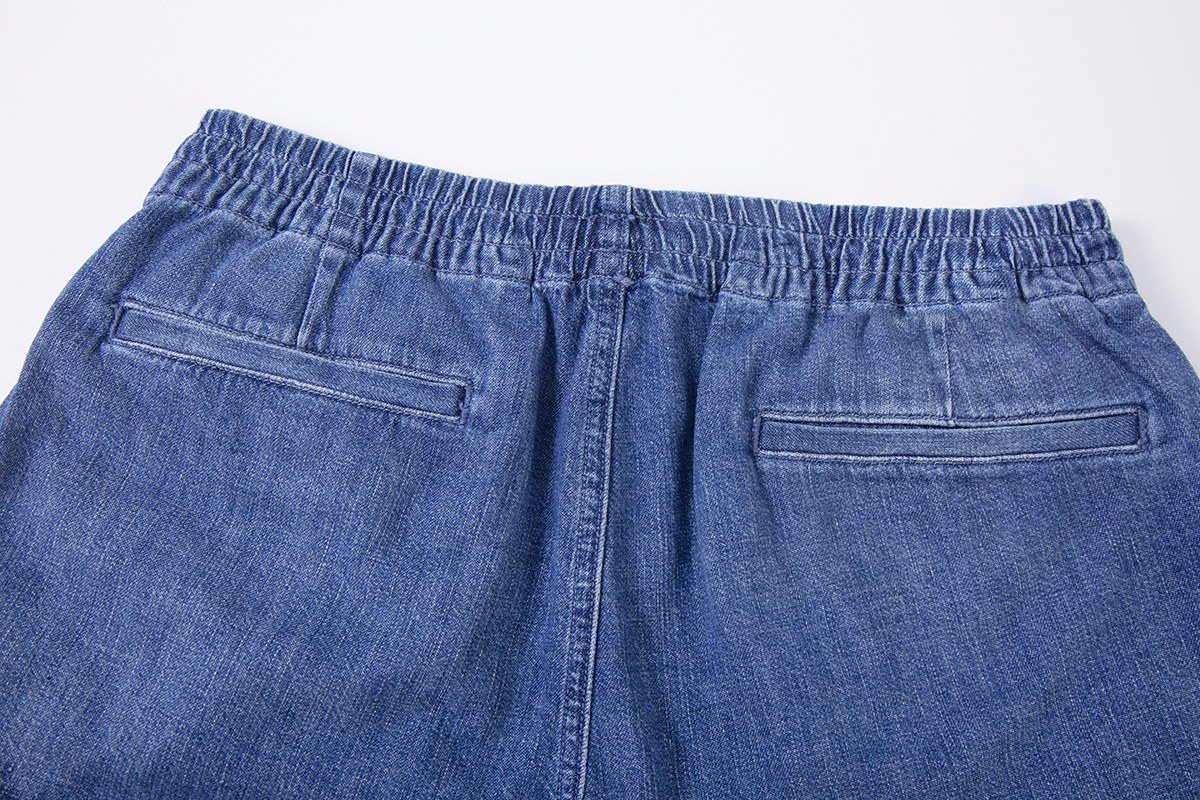 Test2-Ralph Lauren Washed Blue Drawstring Denim Shorts ¡ª detail