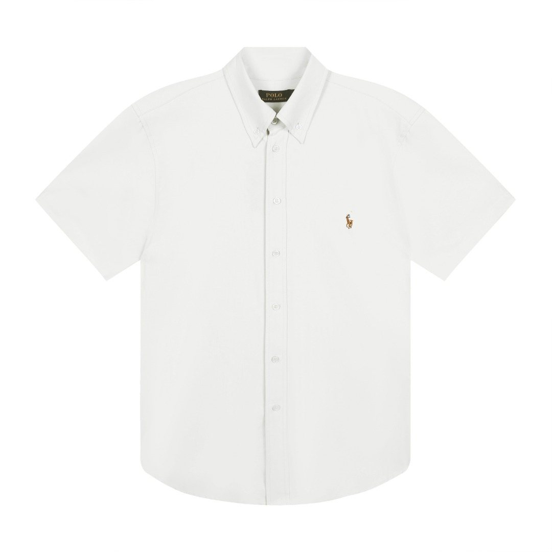 Test2-Ralph Lauren Cotton Oxford Short-Sleeve Button-Down Shirt ¡ª front