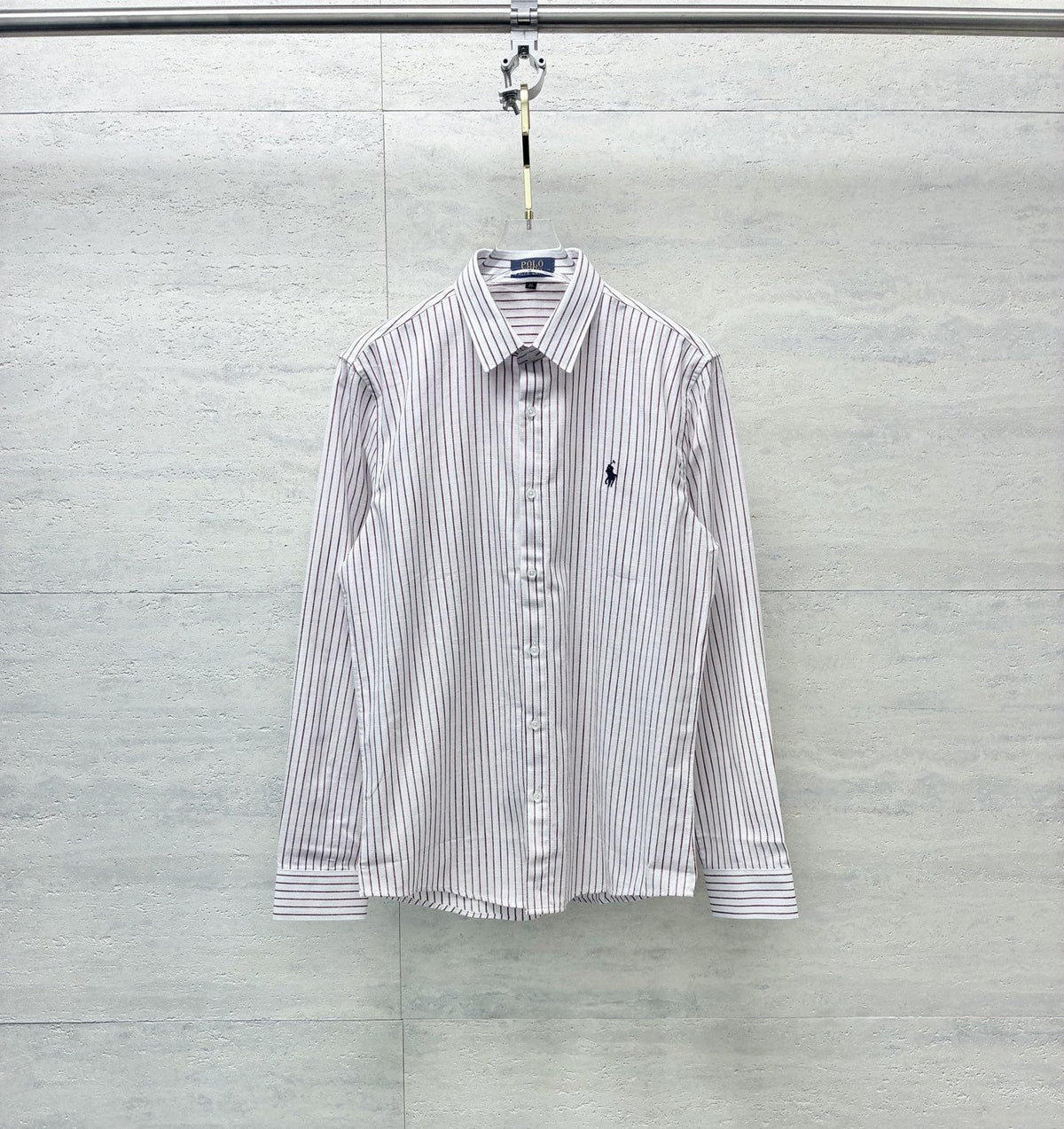 Test2-Ralph Lauren Striped Embroidered Long-Sleeve Button-Up Shirt ¡ª front