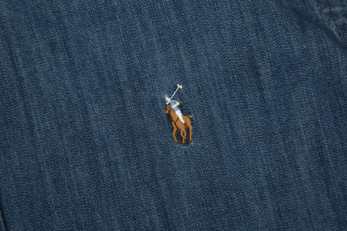 Test2-Ralph Lauren Slub Denim Short-Sleeve Button-Up Shirt ¡ª detail