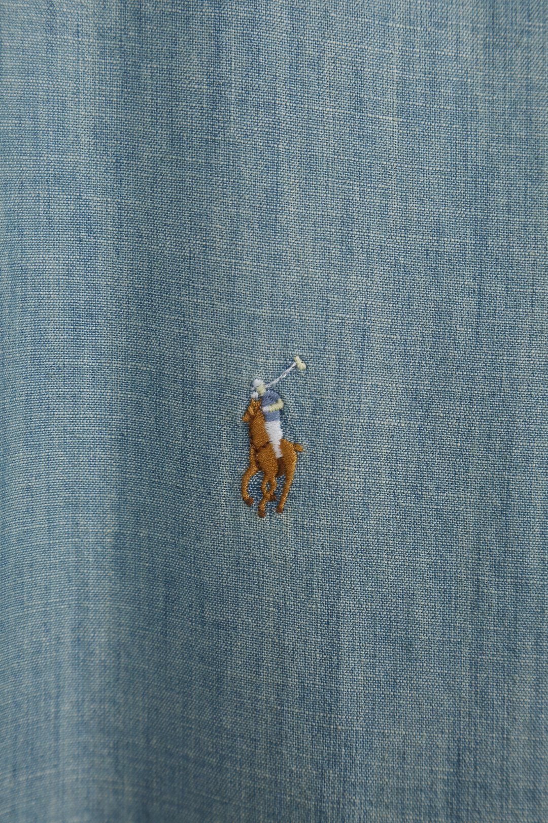 Test2-Ralph Lauren Slub Denim Short-Sleeve Button-Up Shirt ¡ª detail