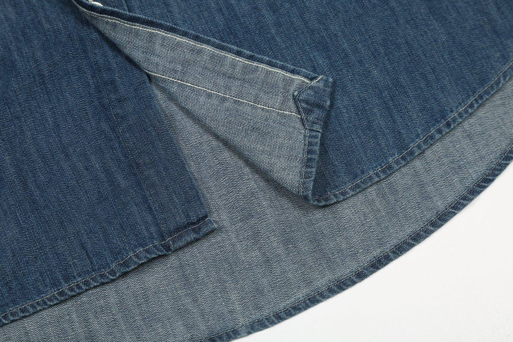 Test2-Ralph Lauren Slub Denim Short-Sleeve Button-Up Shirt ¡ª detail