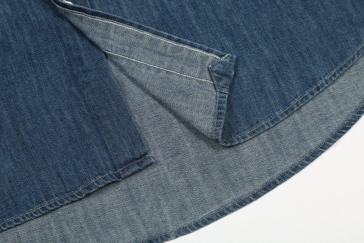 Test2-Ralph Lauren Slub Denim Short-Sleeve Button-Up Shirt ¡ª detail