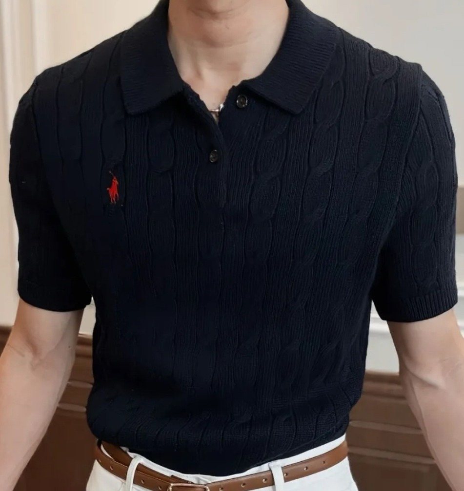 Test2-Ralph Lauren Cable-Knit Polo Shirt ¡ª hero