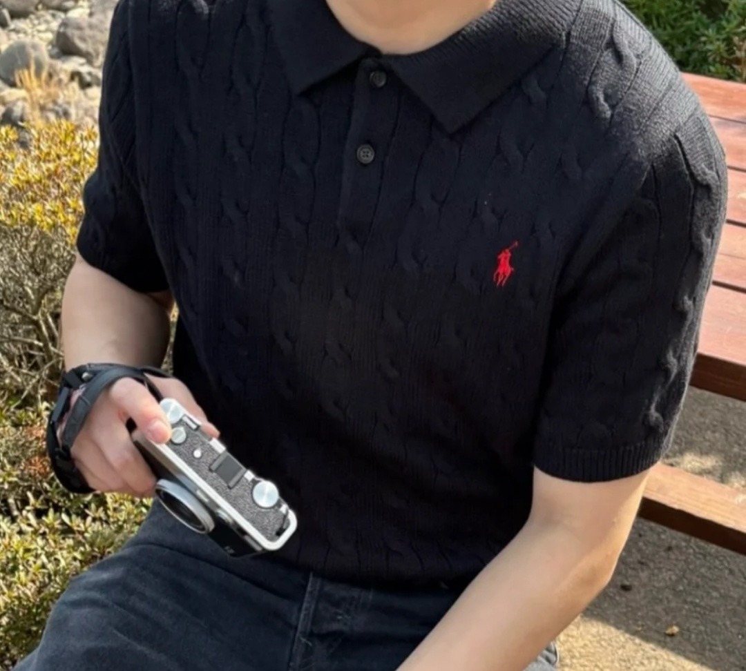 Test2-Ralph Lauren Cable-Knit Polo Shirt ¡ª front