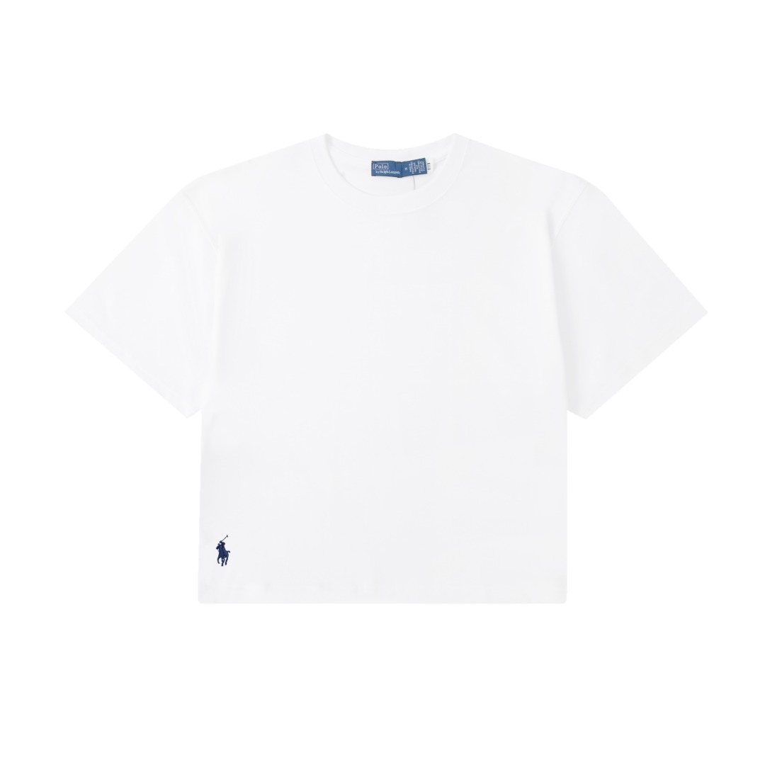 Test2-Ralph Lauren Women's Oversized Drop-Shoulder Pony Embroidered T-Shirt ¡ª front