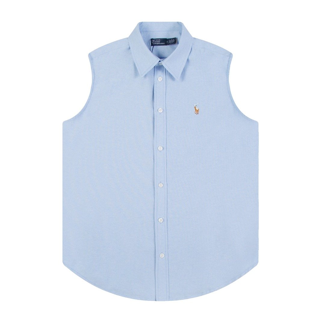 Test2-Ralph Lauren Sleeveless Oxford Button-Front Shirt ¡ª front