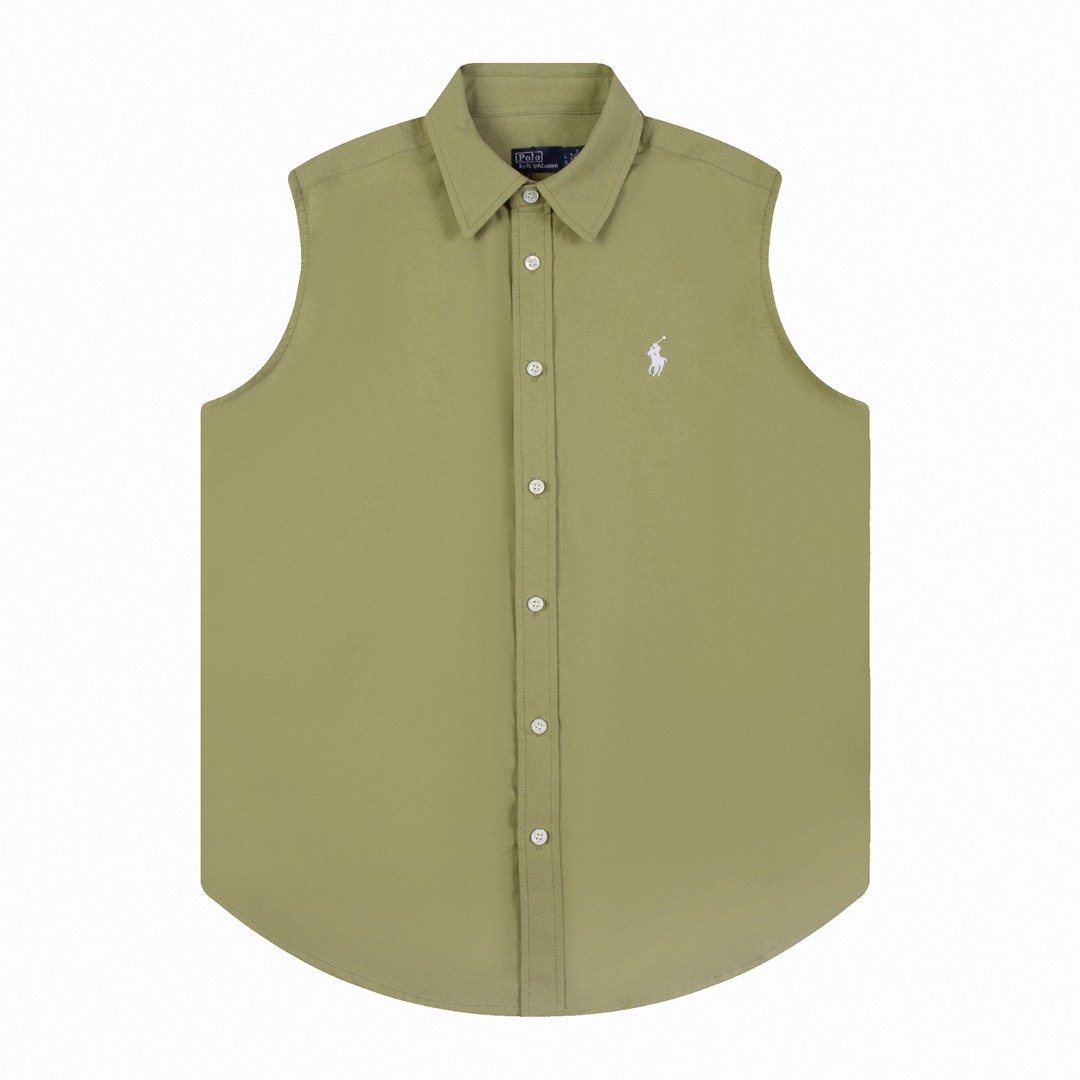 Test2-Ralph Lauren Sleeveless Oxford Button-Front Shirt ¡ª front