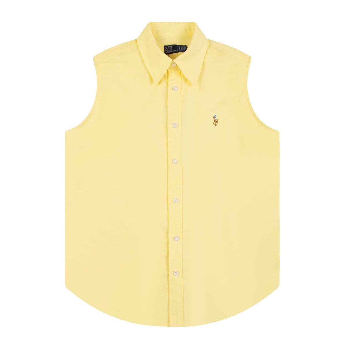 Test2-Ralph Lauren Sleeveless Oxford Button-Front Shirt ¡ª front