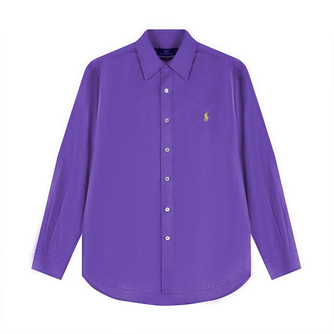 Test2-Ralph Lauren Embroidered Cotton-Blend Slub Linen Long-Sleeve Shirt ¡ª front