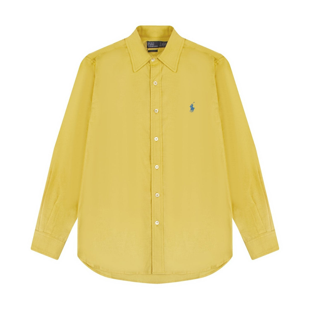 Test2-Ralph Lauren Embroidered Cotton-Blend Slub Linen Long-Sleeve Shirt ¡ª front