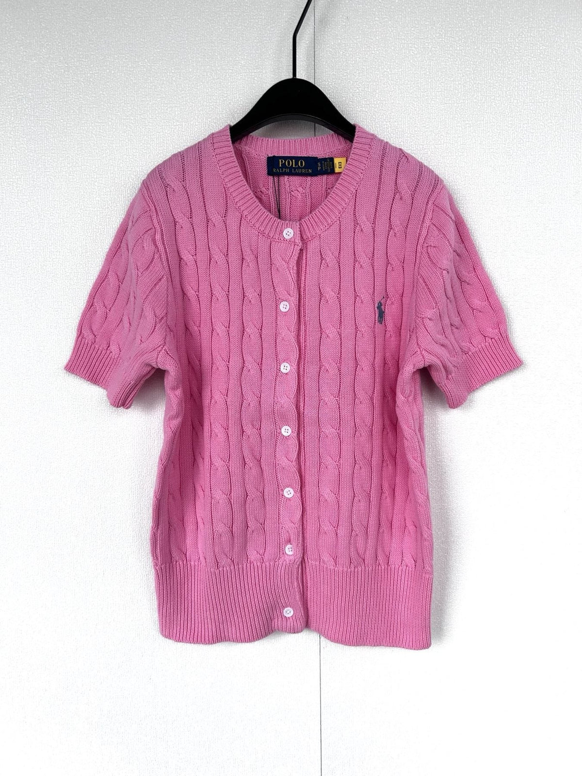 Test2-Ralph Lauren Women's Short-Sleeve Cable-Knit Cardigan ¡ª front