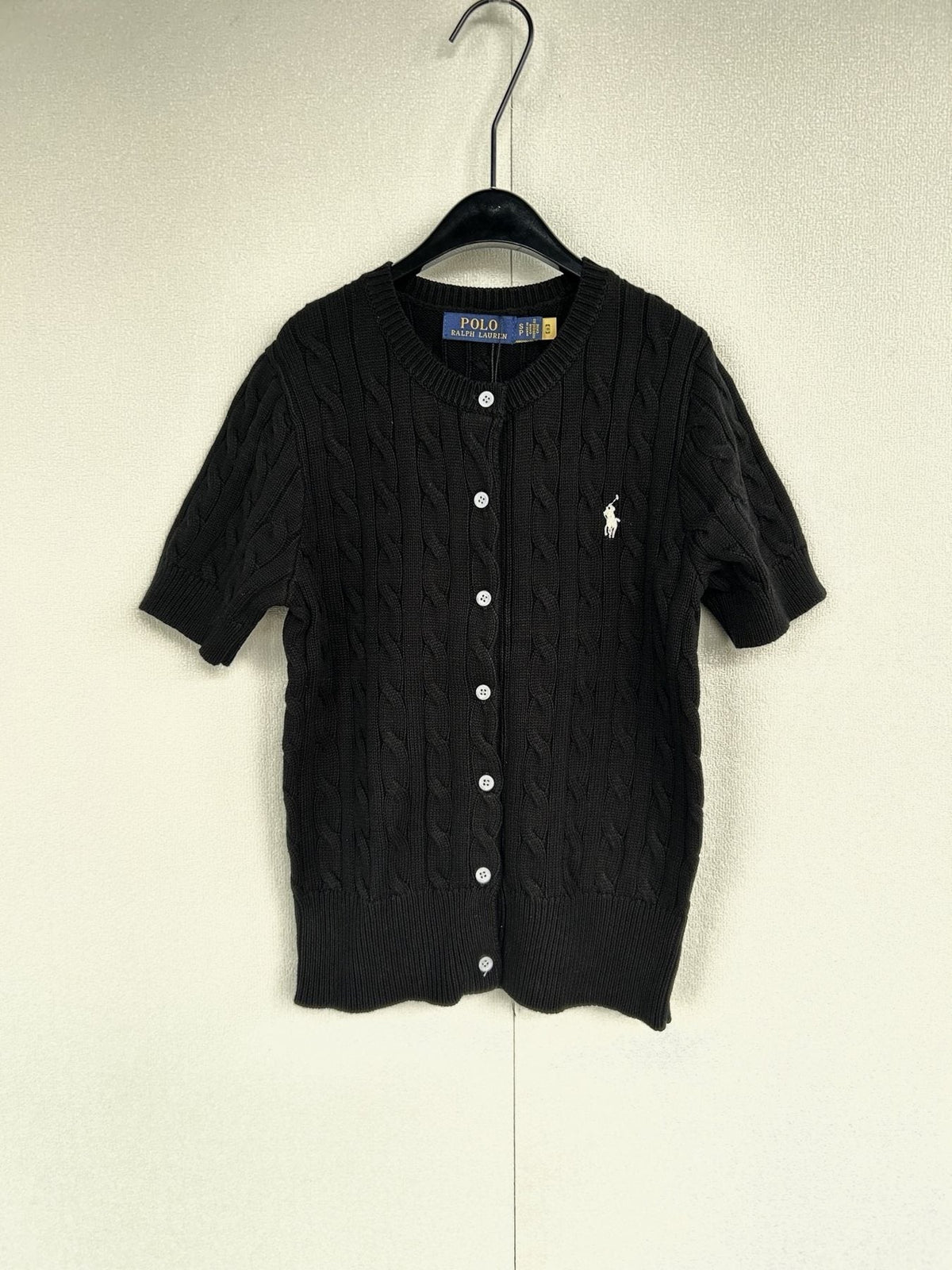 Test2-Ralph Lauren Women's Short-Sleeve Cable-Knit Cardigan ¡ª front