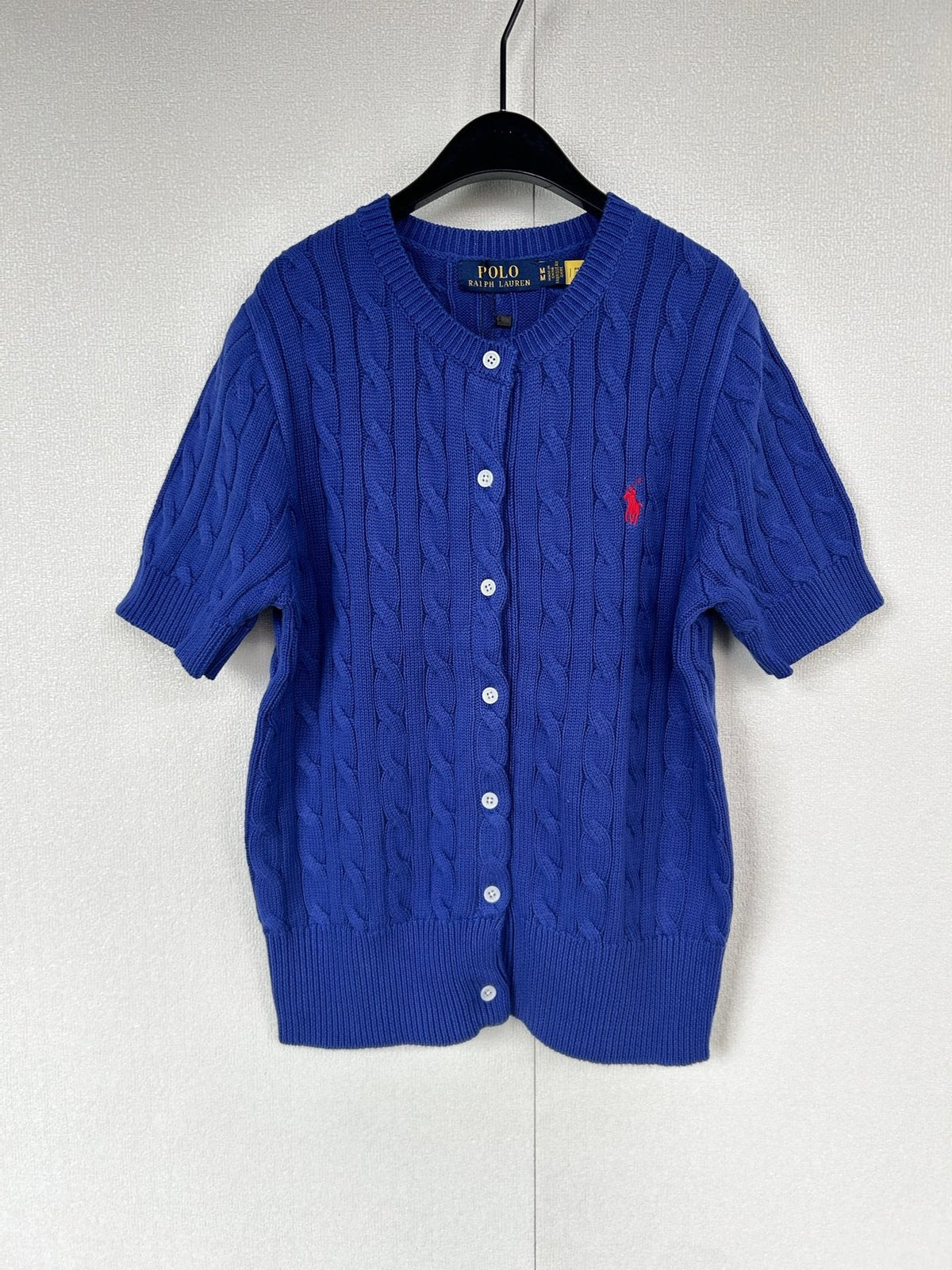 Test2-Ralph Lauren Women's Short-Sleeve Cable-Knit Cardigan ¡ª front