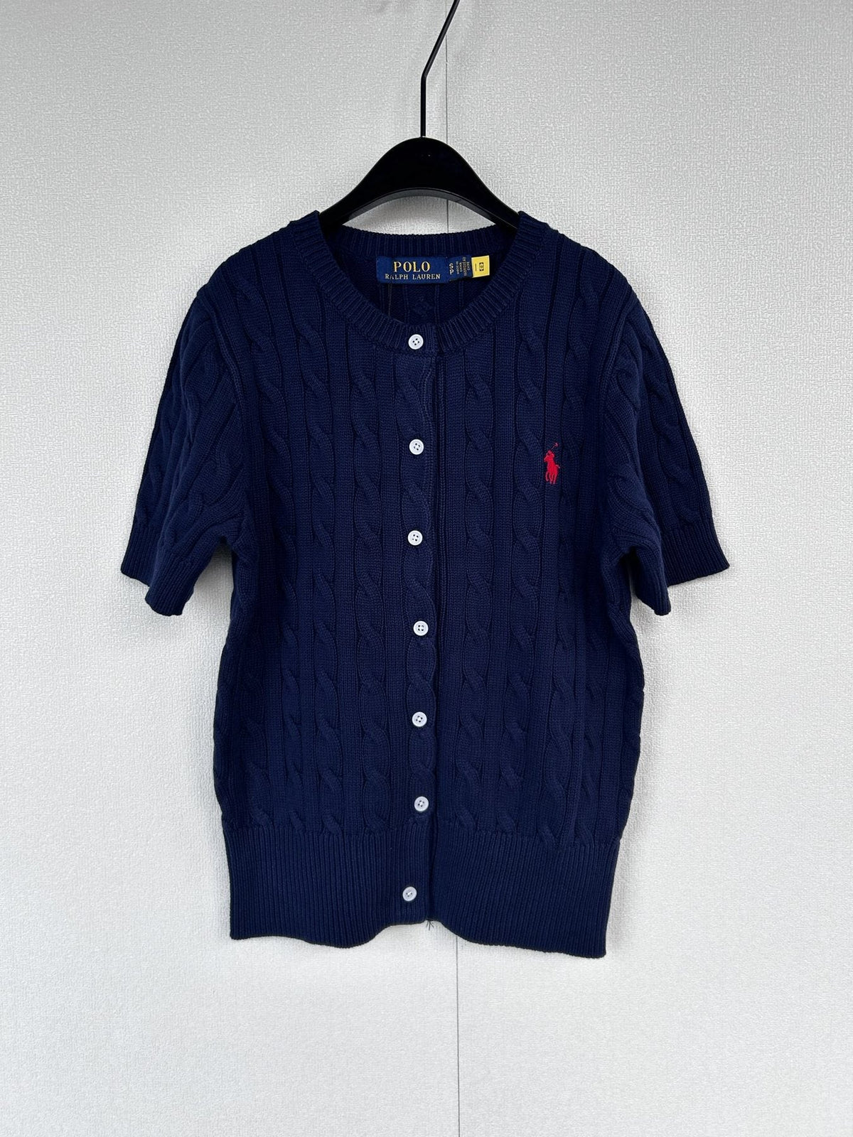 Test2-Ralph Lauren Women's Short-Sleeve Cable-Knit Cardigan ¡ª front