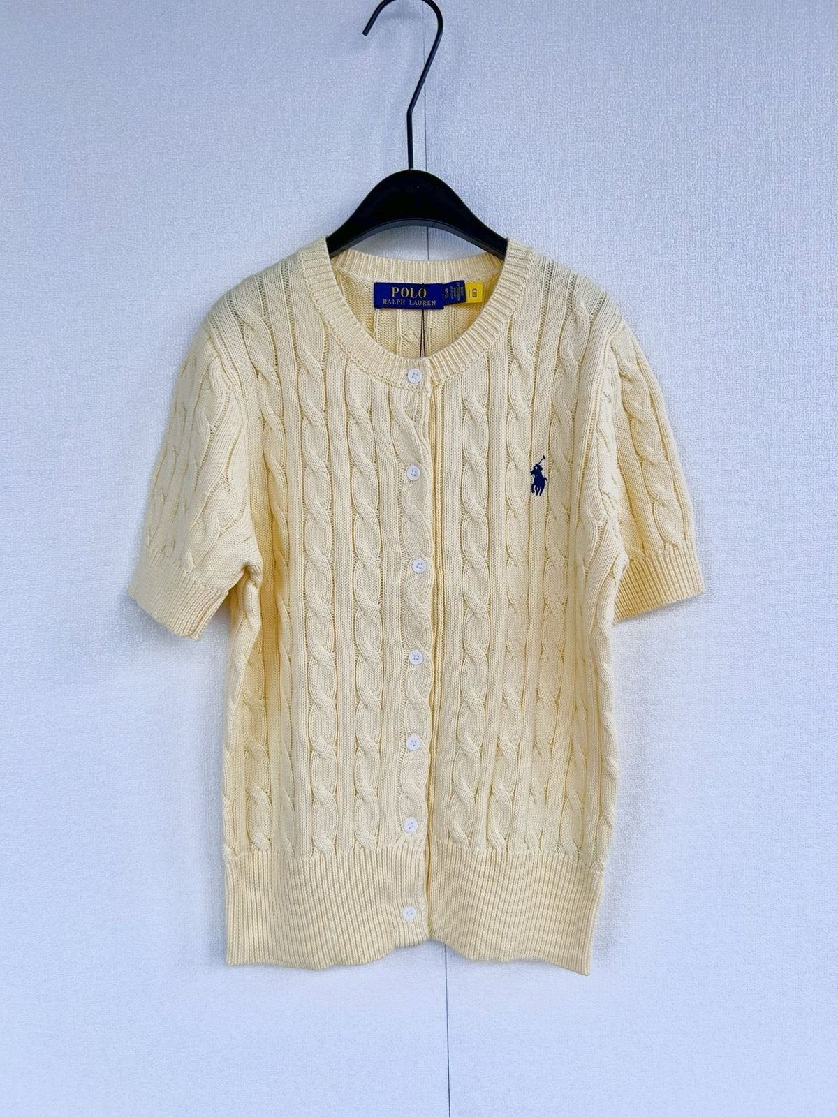 Test2-Ralph Lauren Women's Short-Sleeve Cable-Knit Cardigan ¡ª front
