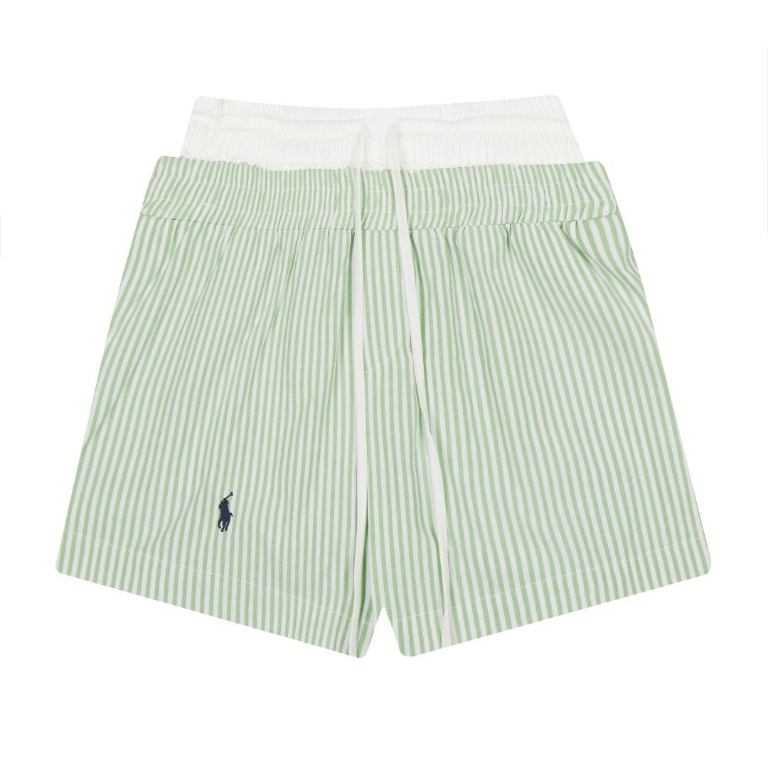 Test2-Ralph Lauren Striped Double-Waist Shorts ¡ª front