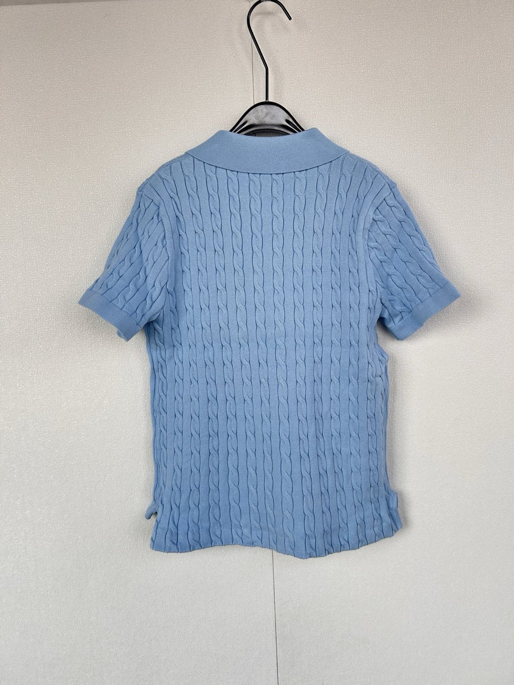 Test2-Ralph Lauren Women's Cable-Knit Short-Sleeve Polo Shirt ¡ª back