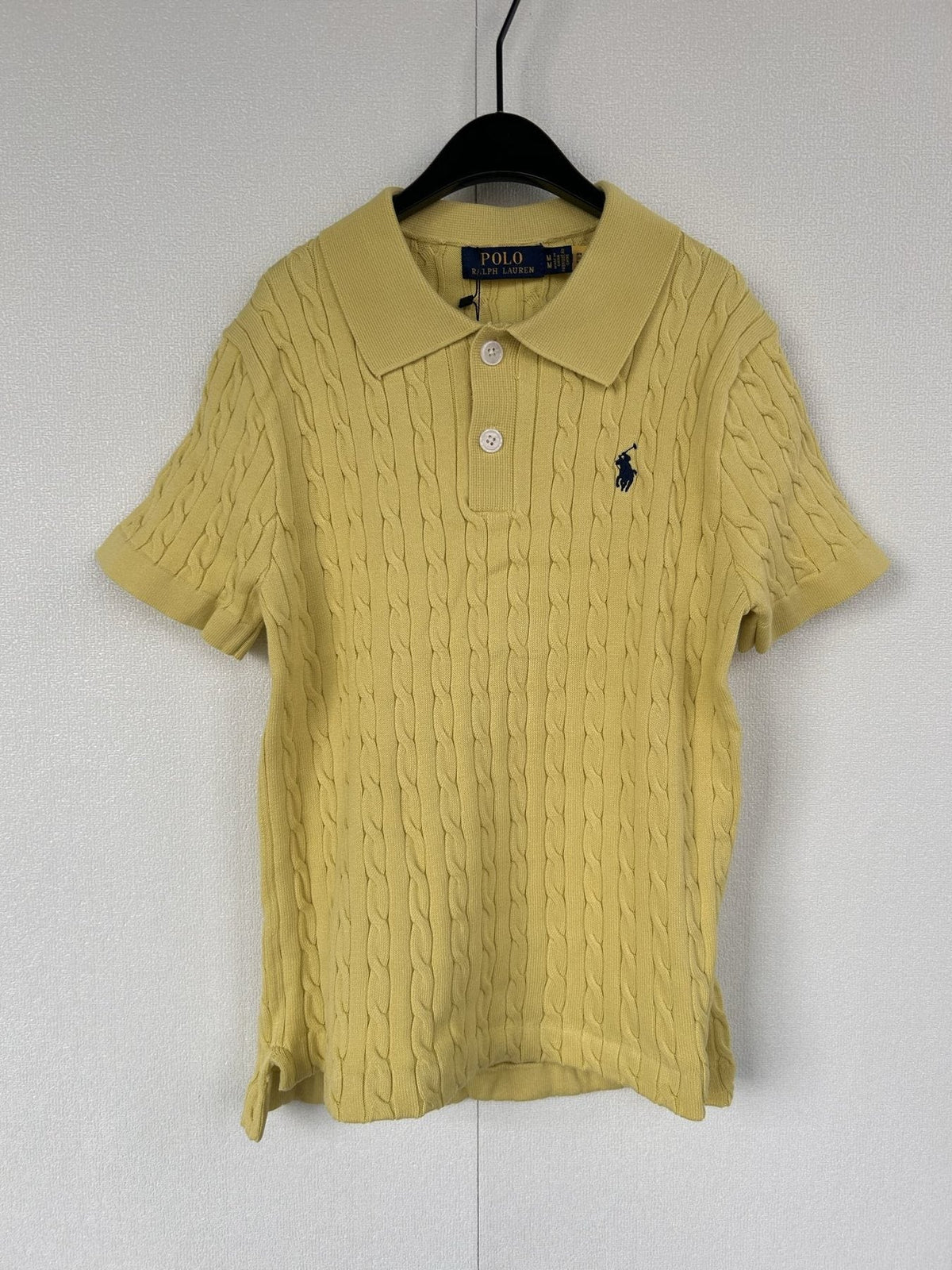 Test2-Ralph Lauren Women's Cable-Knit Short-Sleeve Polo Shirt ¡ª front