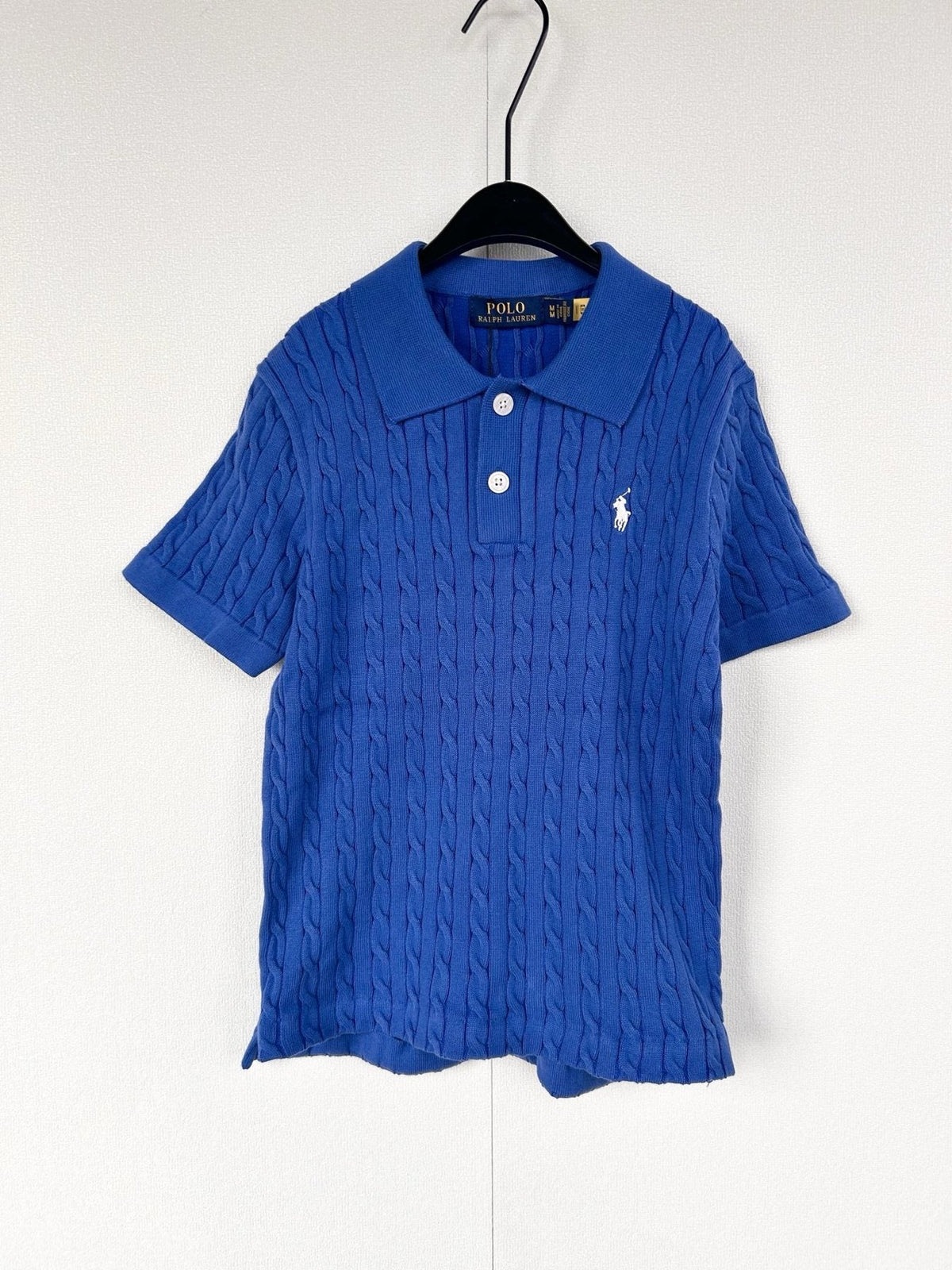 Test2-Ralph Lauren Women's Cable-Knit Short-Sleeve Polo Shirt ¡ª front
