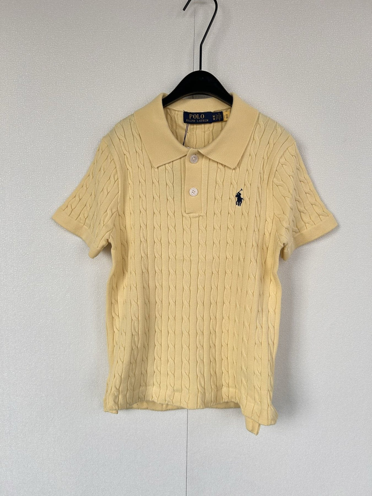 Test2-Ralph Lauren Women's Cable-Knit Short-Sleeve Polo Shirt ¡ª front