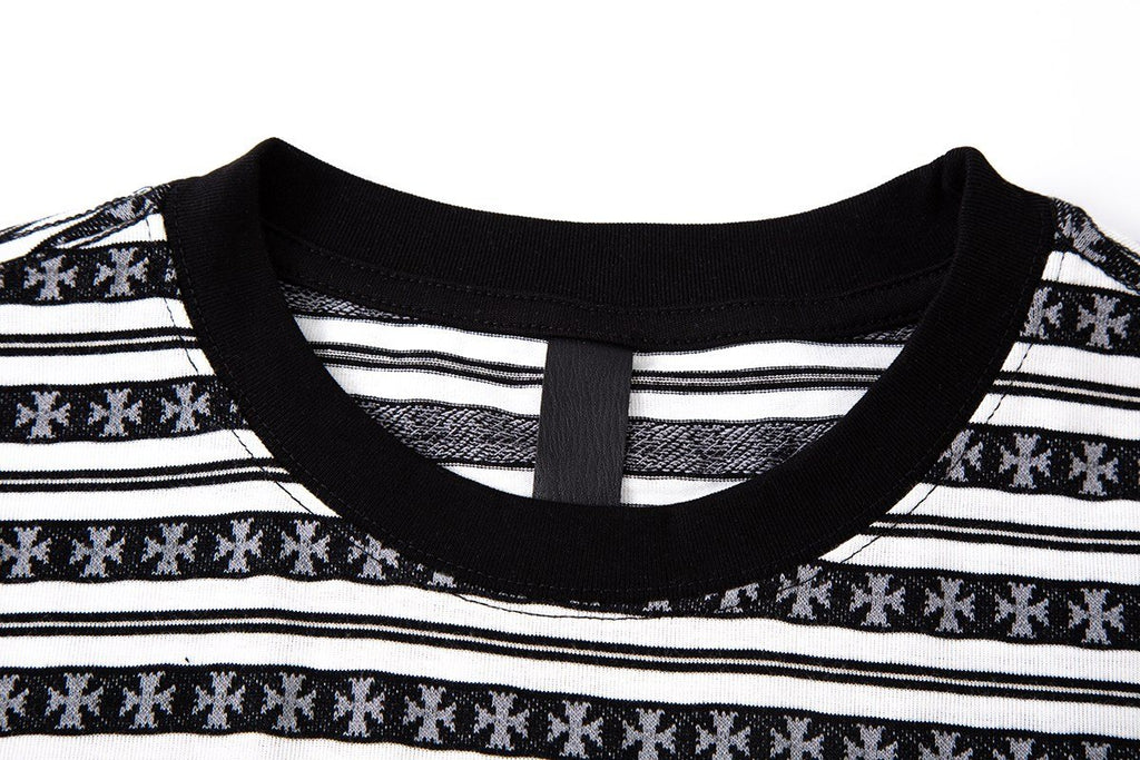 Test2-Chrome Hearts Striped Jacquard Knit T-Shirt ¡ª detail