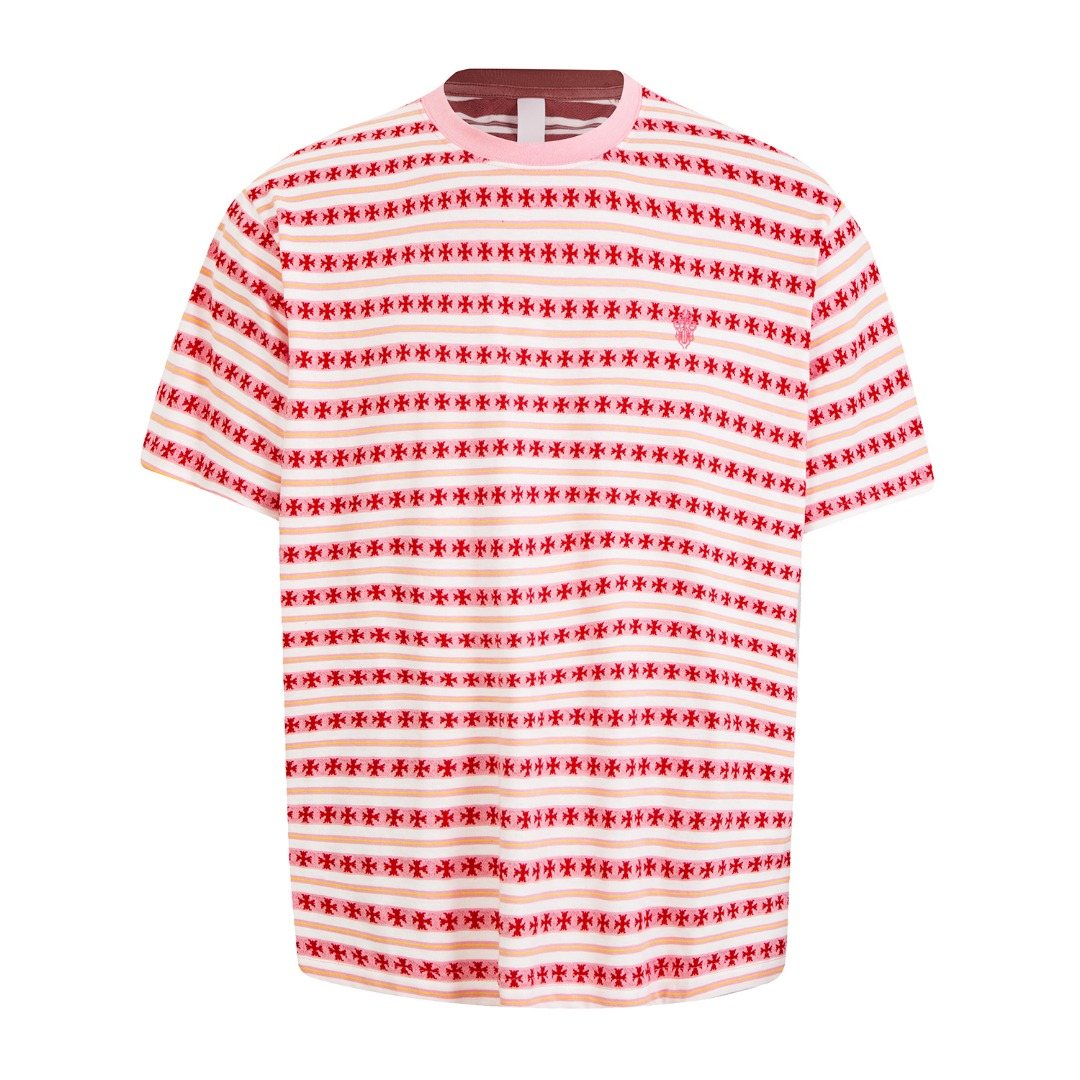 Test2-Chrome Hearts Striped Jacquard Knit T-Shirt ¡ª front