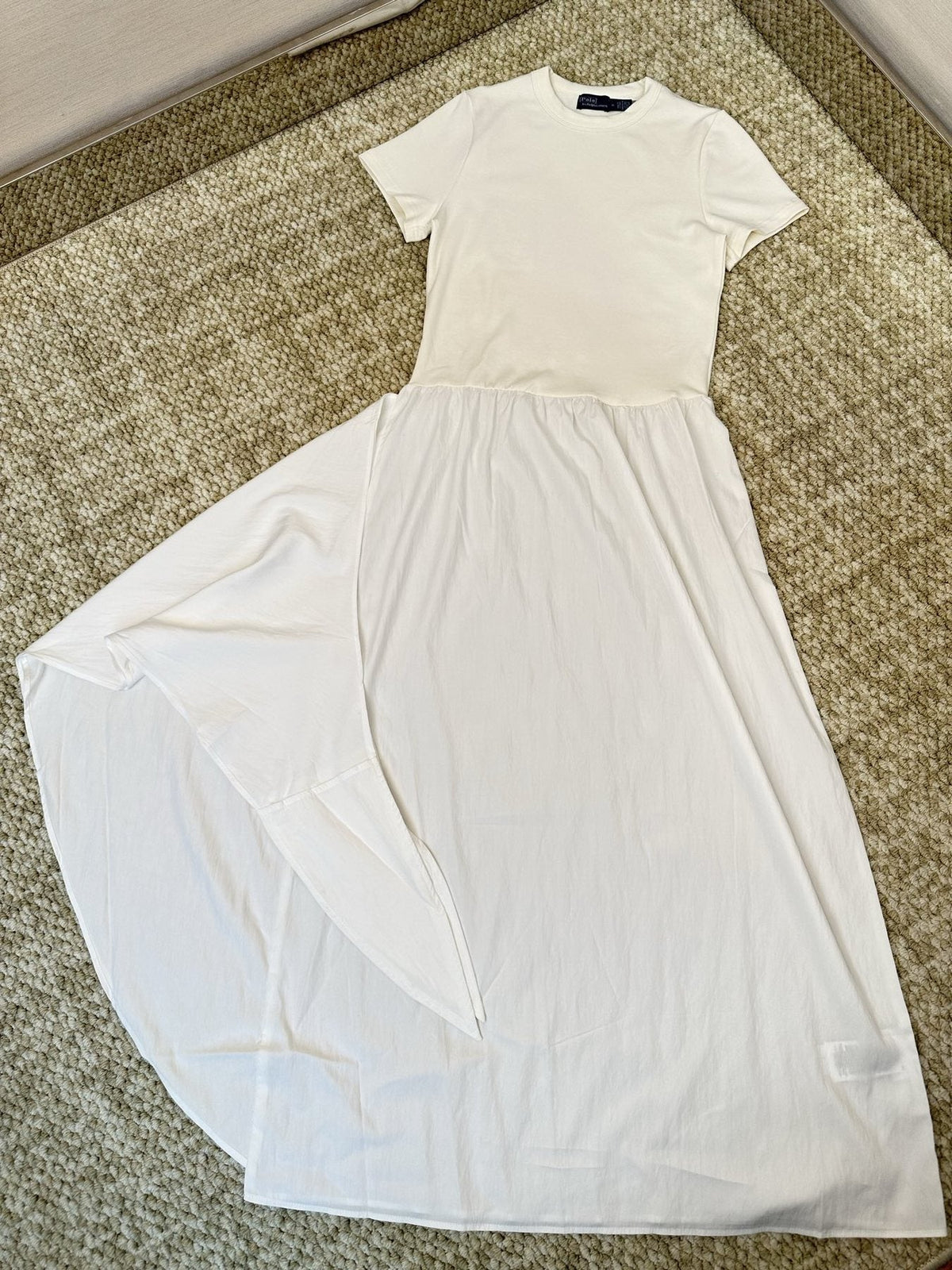 Test2-Ralph Lauren Short-Sleeve Faux-Wrap Tie Midi Dress ¡ª front